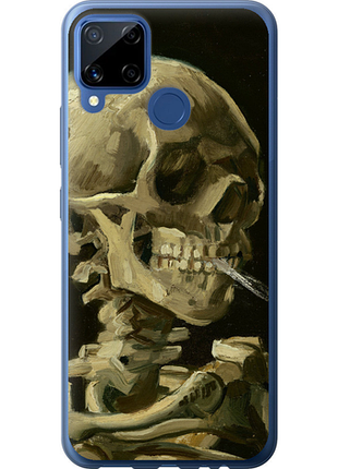 Чехол на realme c15 винсент ван гог. череп из силикона fch_0173216