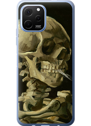 Чехол на huawei nova y61 винсент ван гог. череп из силикона fch_0173284