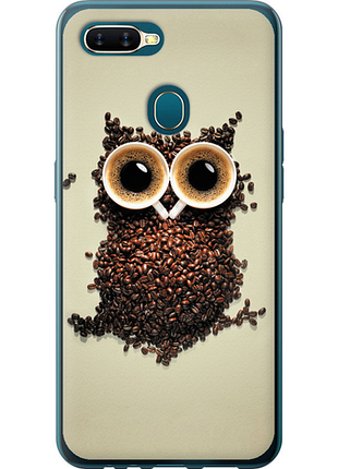 Чехол на oppo a5s сова из кофе из силикона fch_0173389