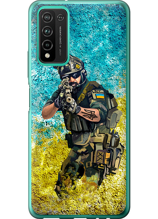 Чехол на huawei honor 10x lite воин зсу из силикона fch_0173142