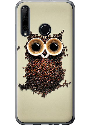 Чехол на huawei honor 10i сова из кофе из силикона fch_0173327