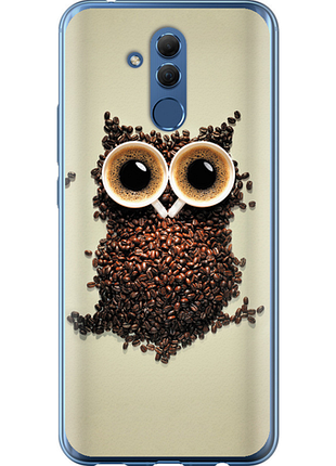 Чехол на huawei mate 20 lite сова из кофе из силикона fch_0173335