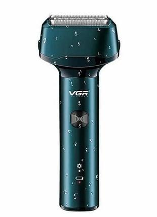 Электробритва с тройными лезвиями vgr v-370 · бритва беспроводная аккумуляторная водонепроницаемая ipx5