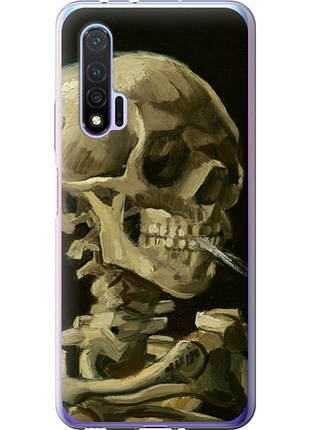 Чехол на huawei nova 6 винсент ван гог. череп из силикона fch_0173187