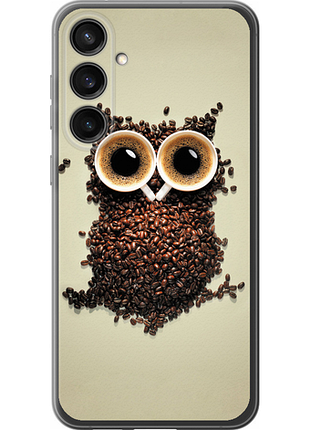 Чехол на samsung galaxy s23 fe сова из кофе из силикона fch_0173418