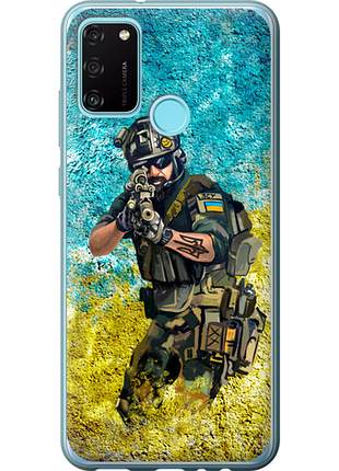 Чехол на huawei honor 9a воин зсу из силикона fch_0173137