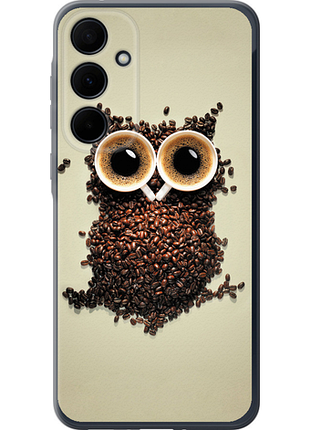 Чехол на samsung galaxy a35 сова из кофе из силикона fch_0173434
