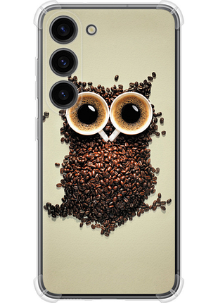 Чехол на samsung galaxy s23 сова из кофе из силикона fch_0173430