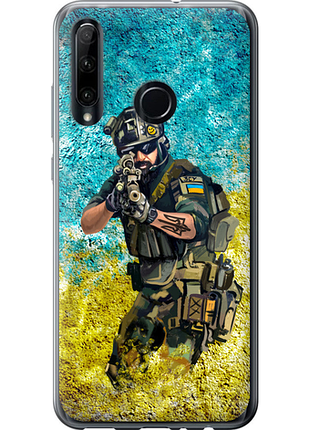 Чехол на huawei honor 10i воин зсу из силикона fch_0173136