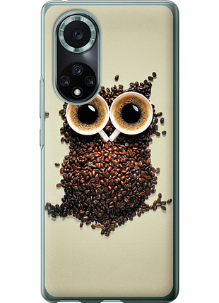 Чехол на huawei nova 9 pro сова из кофе из силикона fch_0173326