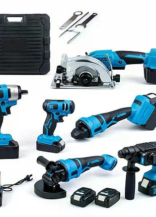 Набор инструментов kar222 5в1 48v синий 3