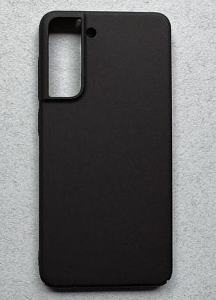 Samsung galaxy s21 fe чехол (бампер, накладка) чёрный, матовый, пластик