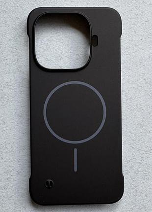 Xiaomi 15t pro чохол з magsafe тонкий, чорний, матовий пластиковий