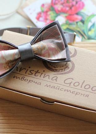 Галстук-бабочка christina goloob aquarell серый
