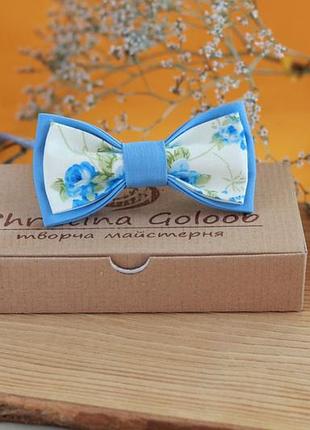Галстук-бабочка christina goloob romantik one size голубой с белым