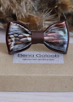 Галстук-бабочка elena goloob summer змеиный коричневый