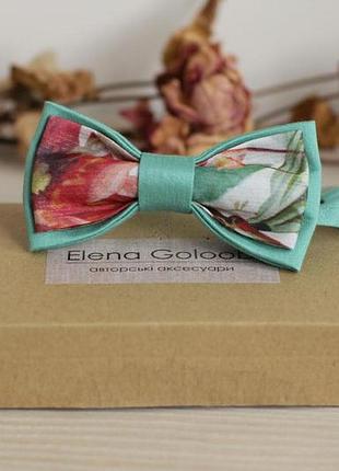 Краватка-метелик elena goloob romantik one size м'ятно-зелений