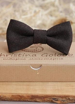 Галстук-бабочка christina goloob autumn one size шерсть "горький шоколад" коричневий