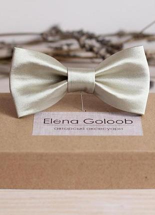 Галстук-бабочка elena goloob атласный шелк фисташковый