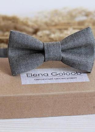 Галстук-бабочка elena goloob шерсть" полынь" серо-зеленая