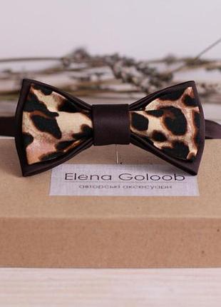 Галстук-бабочка леопардовый elena goloob коричневый