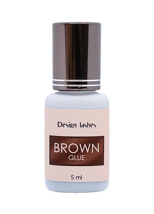 Коричневый клей brown 5 мл для наращивания ресниц