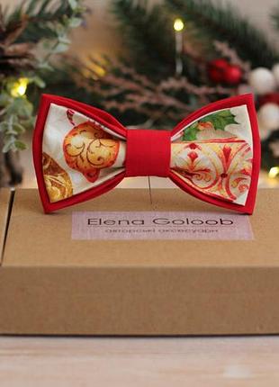 Галстук-бабочка elena goloob new year one size елочные шары красный