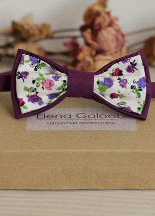Галстук-бабочка elena goloob romantik one size сливовый