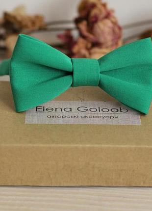 Галстук-бабочка elena goloob one size ярко-зеленый (малахит)