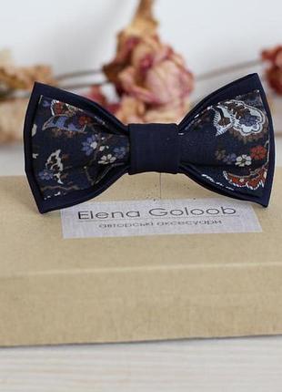 Краватка-метелик elena goloob romantik one size темно-синій