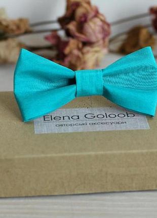 Галстук-бабочка elena goloob шелк ярко-бирюзовый