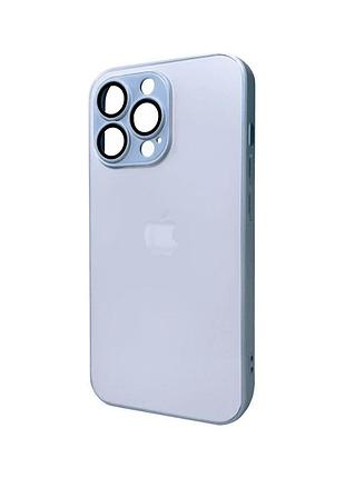 Чохол для смартфона ag glass matt frame color logo for apple iphone 11 pro sierra blue