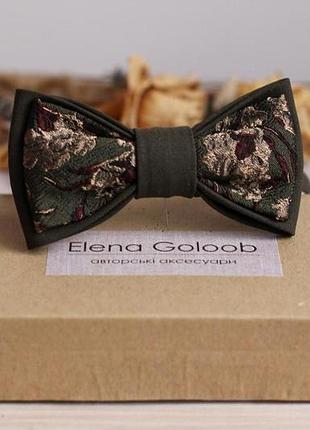 Краватка-метелик elena goloob romantik one size зелений хром