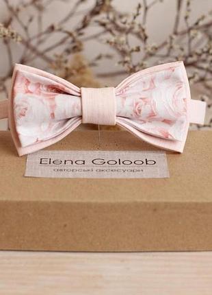 Галстук-бабочка elena goloob romantik one size фоновые розы пудровый