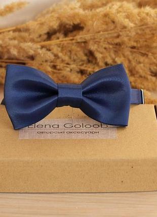 Галстук-бабочка elena goloob blue атласный шелк синий