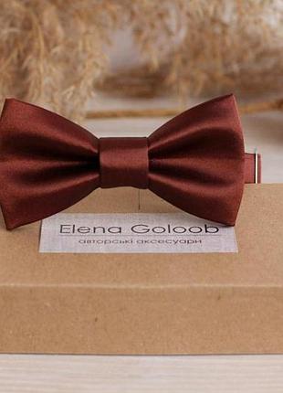 Галстук-бабочка elena goloob искусственный шелк медно-коричневый