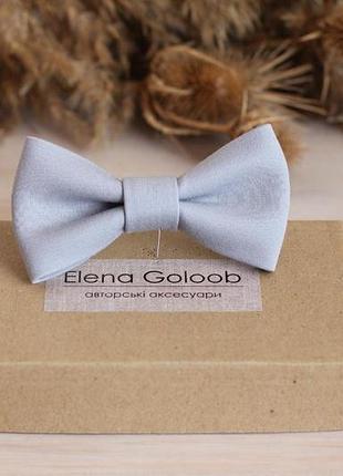 Краватка-метелик elena goloob перлинно-сірий (холодний відтінок)