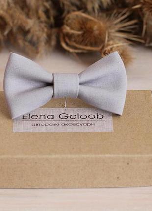 Галстук-бабочка elena goloob жемчужно-серый (теплый оттенок)