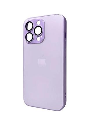 Чохол для смартфона ag glass matt frame color logo for apple iphone 11 pro light purple