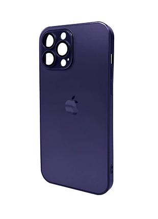 Чохол для смартфона ag glass matt frame color logo for apple iphone 13 pro max deep purple