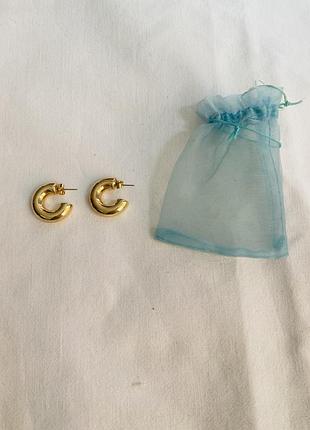 Серьги женские итальянские очень красивые под золото