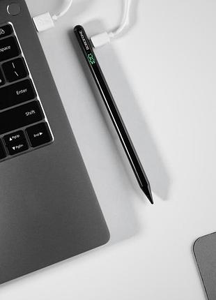 Стилус borofone bg100 universal active capacitive pen with digital display black