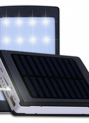 Мобільна зарядка power bank metal+led solar 90000mah