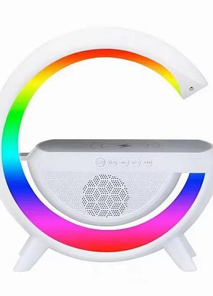 Умный светильник/ ночник c беспроводной зарядкой для телефона/bluetooth-колонка