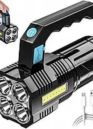 Фонарик multi fuction portable lamp водонепроницаемый. светодиодный ручной фонарь с зарядкой от usb