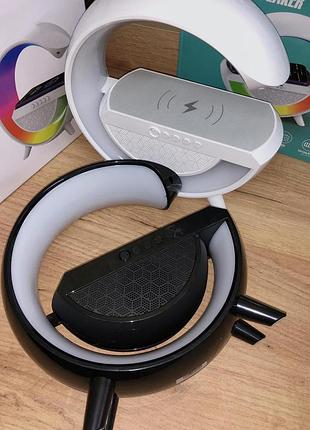 Умный светильник/ ночник c беспроводной зарядкой для телефона/bluetooth-колонка