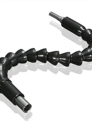 Удлинитель гибкий для отвертки и дрели snake bit 30см черный