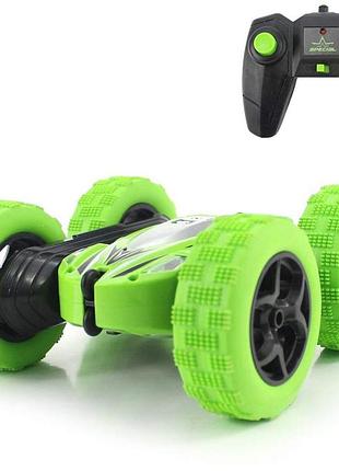 Машинка перевертыш вездеход трюковая на радиоуправлении ydjia stunt car d828 green