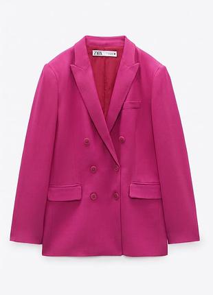 Блейзер двубортный zara из вискозы s