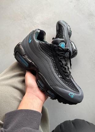 Мужские серые кроссовки nike air max corteiz gridiron blue х эйр макс 40